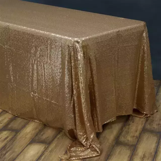 Sequin Gold Trestle Tablecloth