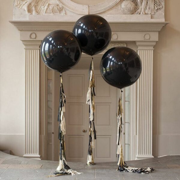 Black Balloon W Gold Tassel