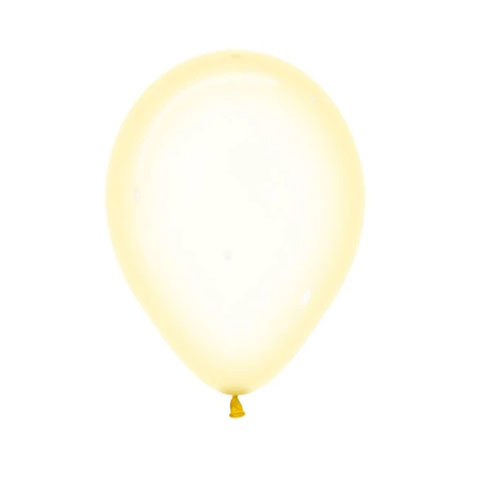 Get Set Solid Colour Balloons 0001 Round Crystal Pastel Plain Yellow