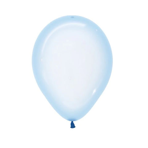 Get Set Solid Colour Balloons 0003 Round Crystal Pastel Plain Blue