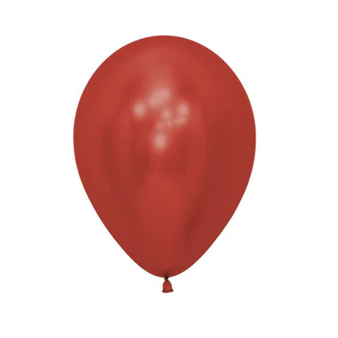 Get Set Solid Colour Balloons 0017 Round Reflex Red