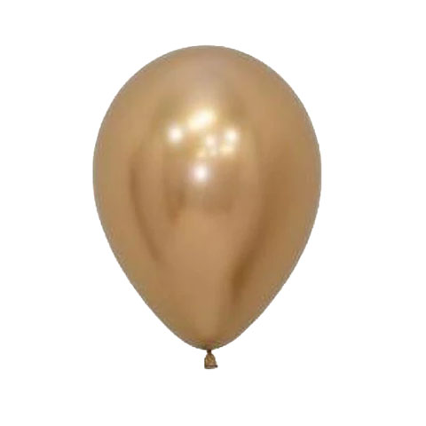 Get Set Solid Colour Balloons 0018 Round Reflex Gold