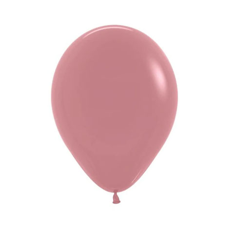 Get Set Solid Colour Balloons 0025 Rosewood