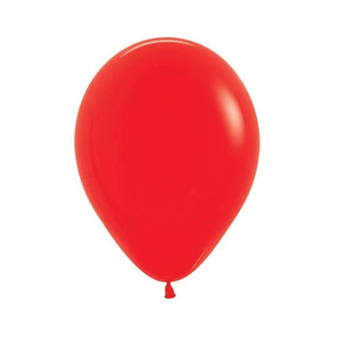Get Set Solid Colour Balloons 0033 Standard Red