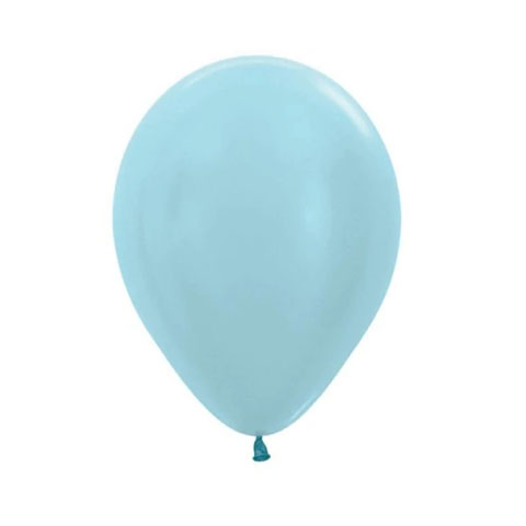 Get Set Solid Colour Balloons 0057 Latex Pearl Light Blue