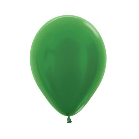 Get Set Solid Colour Balloons 0066 Latex Metallic Emerald Green
