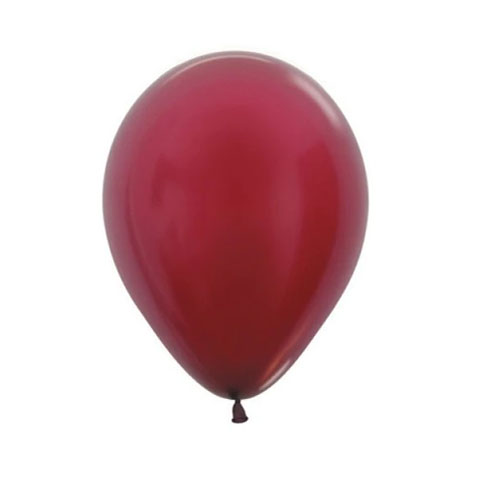 Get Set Solid Colour Balloons 0067 Latex Metallic Burgundy