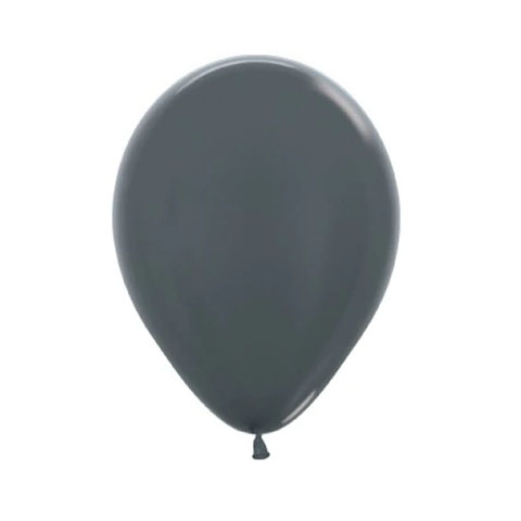 Get Set Solid Colour Balloons 0071 Latex Metallic Graphite