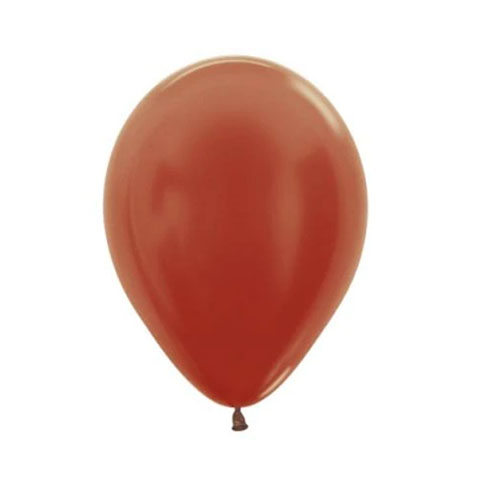 Get Set Solid Colour Balloons 0090 Latex Metalic Copper