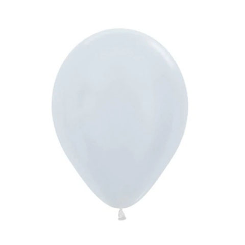 Get Set Solid Colour Balloons 0093 Latex Satin White