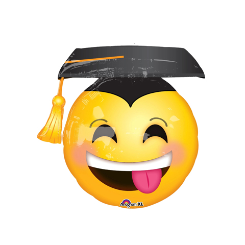 Get Set Foil Novelty Balloons 0023 Graduation Emoji