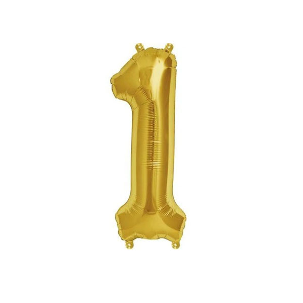 Get Set Foil Number Balloons 0075 1 Gold