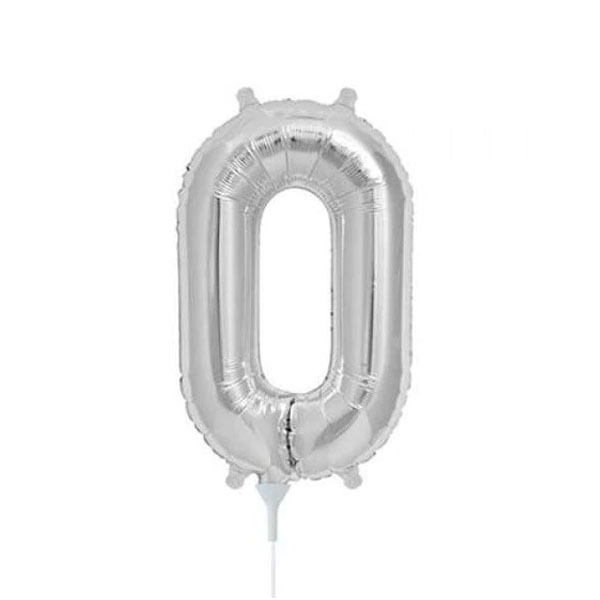 Get Set Foil Number Balloons 0079 0 Silver