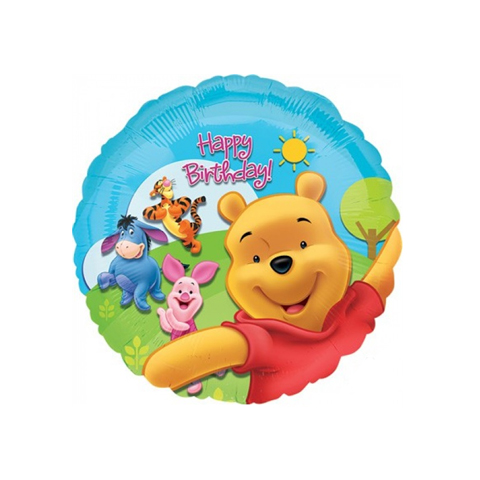 Get Set Foil Specialty Balloons 0007 Birthday Winnie The Pooh Round