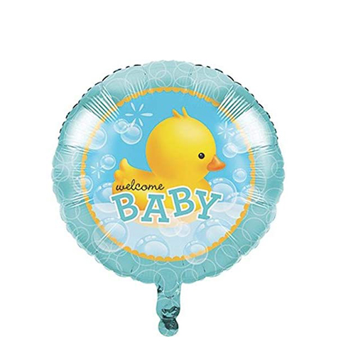 Get Set Foil Specialty Balloons 0008 Welcome Baby Duck Round