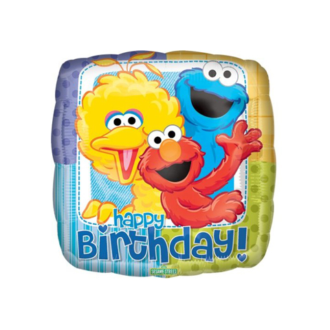 Get Set Foil Specialty Balloons 0037 Seasame St Cartoon Square