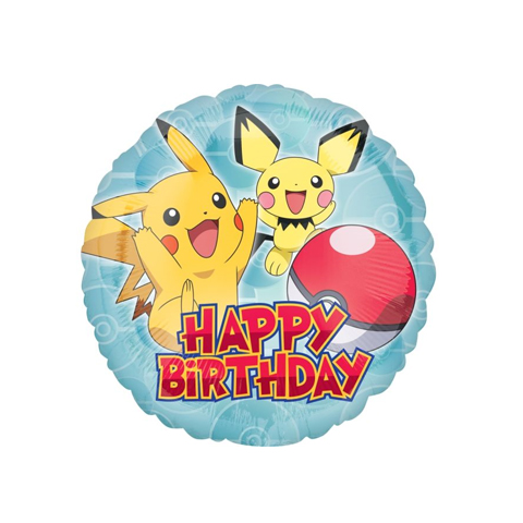 Get Set Foil Specialty Balloons 0046 Pokemon Birthday Round