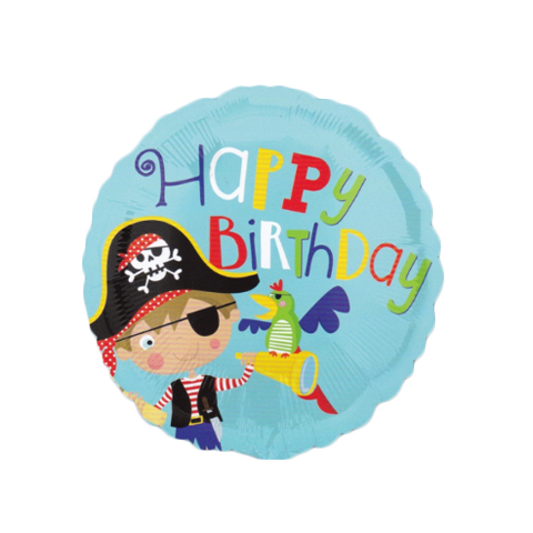 Get Set Foil Specialty Balloons 0050 Pirate Birthday Round