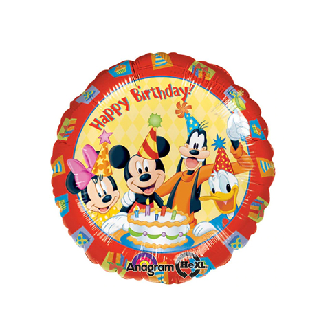 Get Set Foil Specialty Balloons 0071 Disney Group Birthday Round