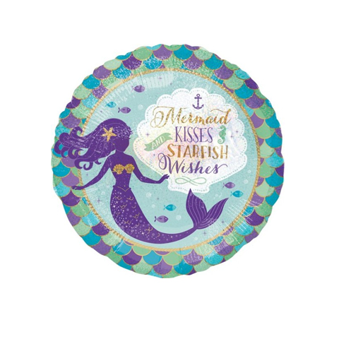 Get Set Foil Specialty Balloons 0076 Mermaid Round