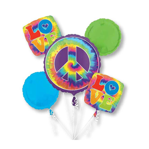 Get Set Foil Specialty Balloons 0095 Hippy Tiedye Bundle