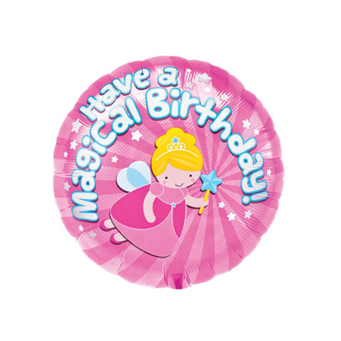Get Set Foil Specialty Balloons 0098 Magical Birthday Round