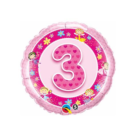 Get Set Foil Specialty Balloons 0109 3 Pink Round