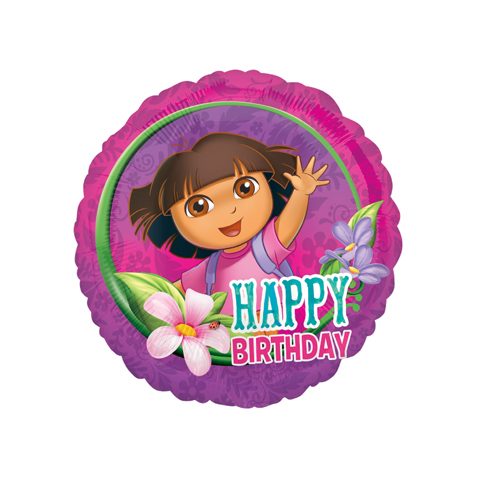 Get Set Foil Specialty Balloons 0126 Dora Bday Round