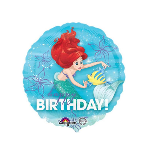 Get Set Foil Specialty Balloons 0150 Little Mermaid Bday Roud