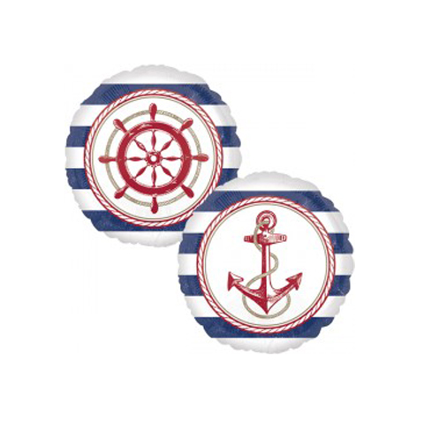 Get Set Foil Specialty Balloons 0151 Nautical Round