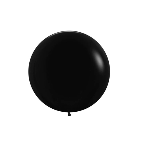 Get Set Solid Colour Balloons Round Black