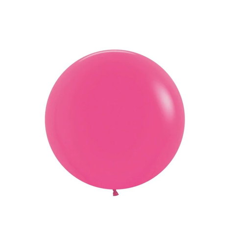 Get Set Solid Colour Balloons Round Fuschia Pink