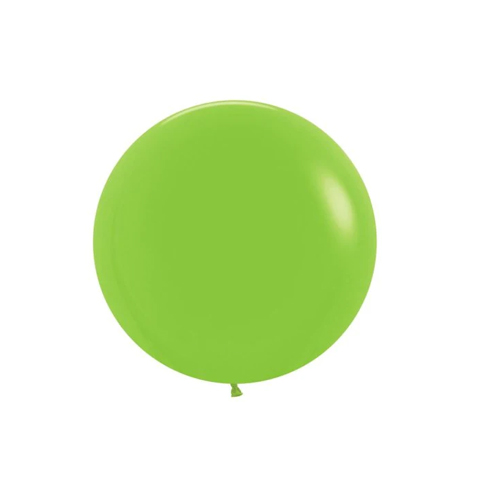 Get Set Solid Colour Balloons Round Lime Green