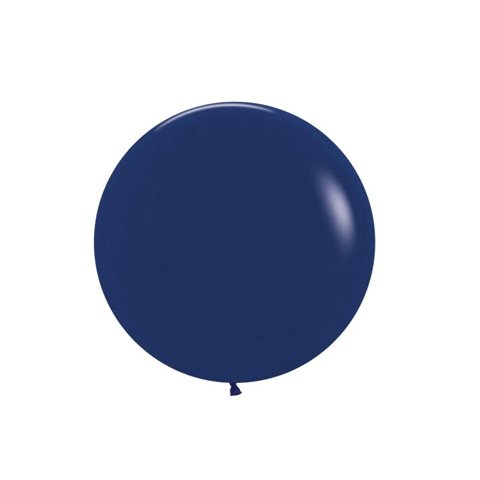 Get Set Solid Colour Balloons Round Navy Blue