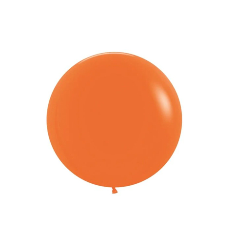 Get Set Solid Colour Balloons Round Orange