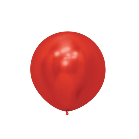 Get Set Solid Colour Balloons Round Reflex Red
