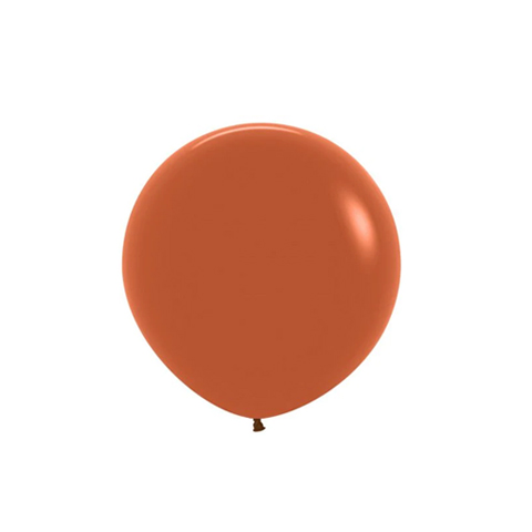 Get Set Solid Colour Balloons Round Terracotta